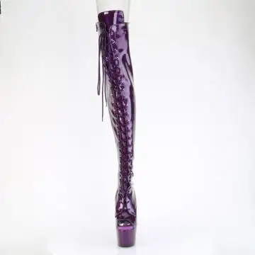 Fialové sexy kozačky ADO3021GP/PPG/M | ADORE-3021GP Pleaser - zepředu