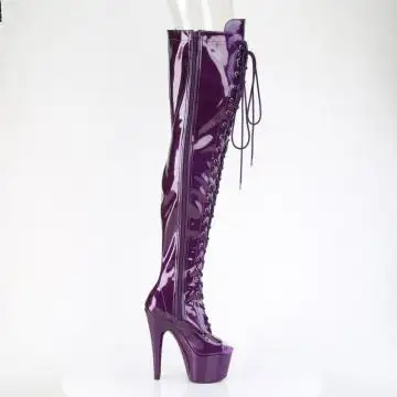 Fialové sexy kozačky ADO3021GP/PPG/M | ADORE-3021GP Pleaser - z vnějšku