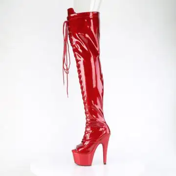 Červené sexy kozačky ADO3021GP/RG/M | ADORE-3021GP Pleaser - z vnitřku