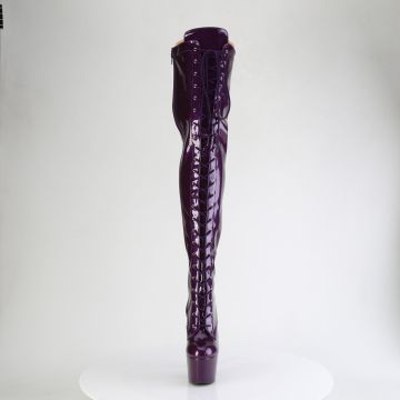 Fialové sexy kozačky ADO3020GP/PPG/M | ADORE-3020GP Pleaser - zepředu Fialové sexy kozačky ADO3020GP/PPG/M | ADORE-3020GP Pleaser - zepředu