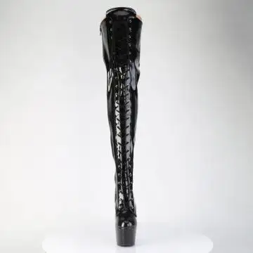 Černé sexy kozačky ADO3020GP/BG/M | ADORE-3020GP Pleaser - zepředu