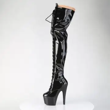 Černé sexy kozačky ADO3020GP/BG/M | ADORE-3020GP Pleaser - z vnitřku