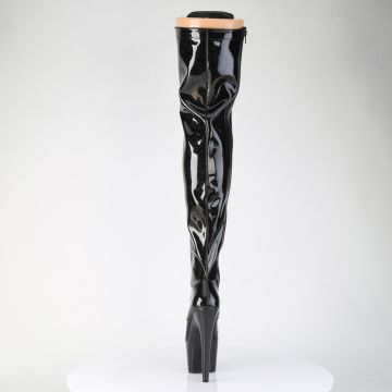 Černé sexy kozačky ADO3020GP/BG/M | ADORE-3020GP Pleaser - zezadu Černé sexy kozačky ADO3020GP/BG/M | ADORE-3020GP Pleaser - zezadu