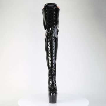 Černé sexy kozačky ADO3020GP/BG/M | ADORE-3020GP Pleaser - zepředu Černé sexy kozačky ADO3020GP/BG/M | ADORE-3020GP Pleaser - zepředu