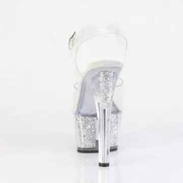 Sandály Pleaser s kamínky v platformě ASP608RSI/C/C-SRS | ASPIRE-608RSI Pleaser - zezadu