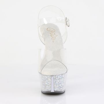 Sandály Pleaser s kamínky v platformě ASP608RSI/C/C-SRS | ASPIRE-608RSI - zepředu