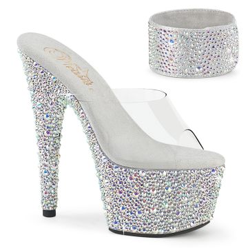 Pantofle na strip dance | Luxusní s ozdobnými kameny Pleaser BEJ712MS/C/SRS