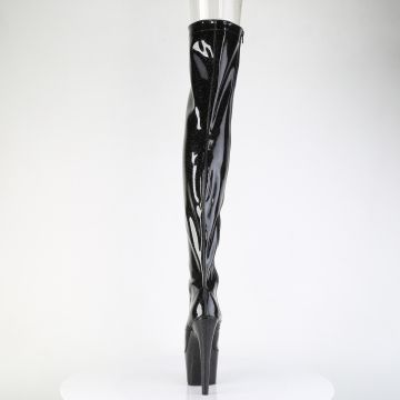 Černé sexy kozačky ADO3021GP/BG/M | ADORE-3021GP Pleaser - zezadu Černé sexy kozačky ADO3021GP/BG/M | ADORE-3021GP Pleaser - zezadu