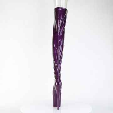 Fialové kozačky na stehna Pleaser FLAM3021GP/PPG/M | FLAMINGO-3021GP Pleaser - zezadu Fialové kozačky na stehna Pleaser FLAM3021GP/PPG/M | FLAMINGO-3021GP Pleaser - zezadu