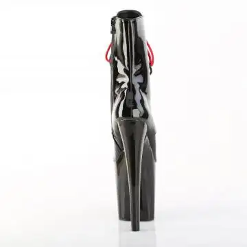 Černé taneční kotníčkové kozačky Pleaser XTM1020-1/B/M | XTREME-1020-1 Pleaser - zezadu