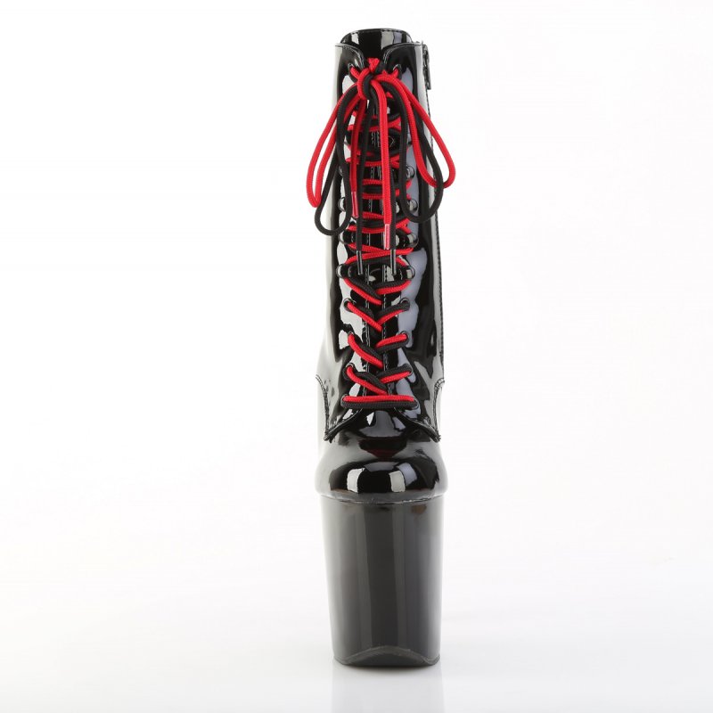 Černé taneční kotníčkové kozačky Pleaser XTM1020-1/B/M | XTREME-1020-1 Pleaser - zepředu