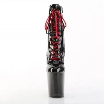 Černé taneční kotníčkové kozačky Pleaser XTM1020-1/B/M | XTREME-1020-1 Pleaser - zepředu