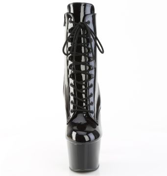 Černé taneční kotníčkové kozačky Pleaser ADO1020BLG/B-BLG/M | ADORE-1020BLG Pleaser - zepředu Černé taneční kotníčkové kozačky Pleaser ADO1020BLG/B-BLG/M | ADORE-1020BLG Pleaser - zepředu