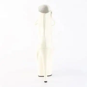 ADO1020/OW/M bílé kotníčkové kozačky | ADORE-1020 Pleaser - zezadu