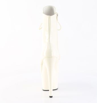 ADO1020/OW/M bílé kotníčkové kozačky | ADORE-1020 Pleaser - zezadu