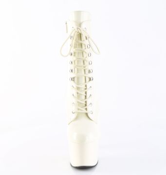 ADO1020/OW/M bílé kotníčkové kozačky | ADORE-1020 Pleaser - zepředu