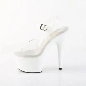 ADO708/C/W bílé taneční sandály | ADORE-708 Pleaser - z vnitřku