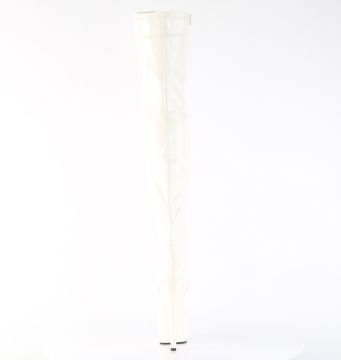 Bílé erotické kozačky ADO3000/OW/M | ADORE-3000 Pleaser - zezadu Bílé erotické kozačky ADO3000/OW/M | ADORE-3000 Pleaser - zezadu