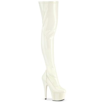 Bílé erotické kozačky ADO3000/OW/M | ADORE-3000 Pleaser Bílé erotické kozačky ADO3000/OW/M | ADORE-3000 Pleaser