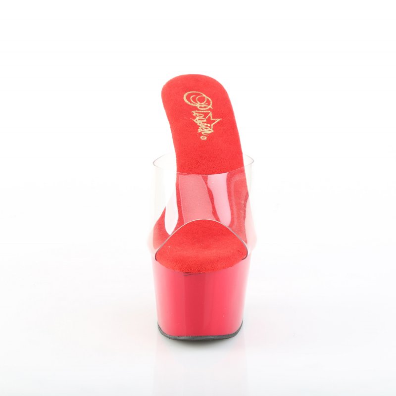 Červené go-go pantofle ADO701/C/R | ADORE-701 Pleaser - zepředu