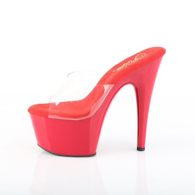 Červené go-go pantofle ADO701/C/R | ADORE-701 Pleaser - z vnitřku