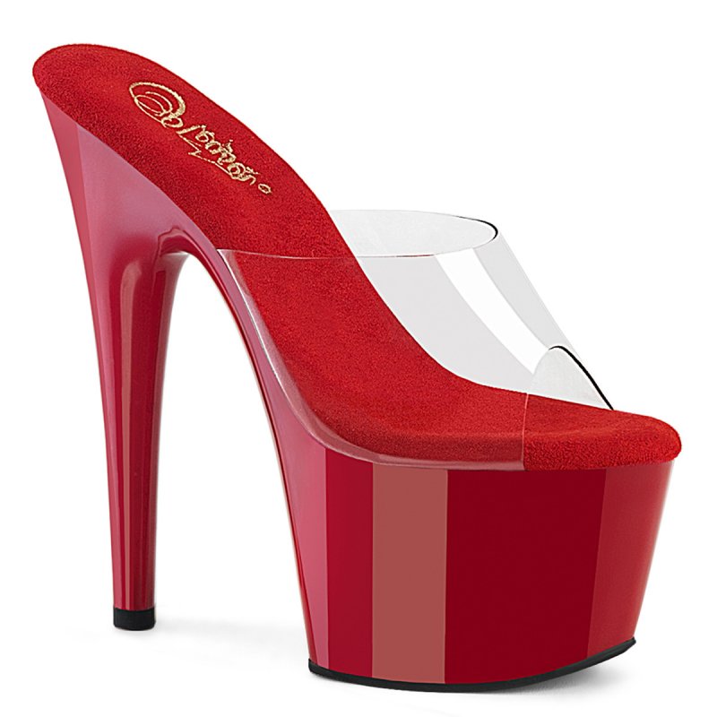 Červené go-go pantofle ADO701/C/R | ADORE-701 Pleaser
