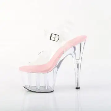 ADO708/C-BP/C průhledné taneční sandály | ADORE-708 Pleaser - z vnitřku