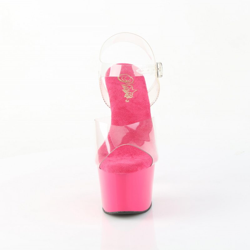 ADO708/C/HP růžové sexy boty | ADORE-708 Pleaser - zepředu