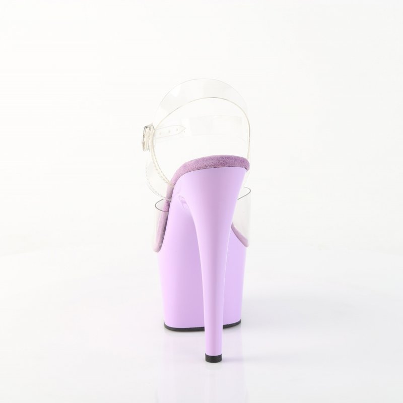 ADO708/C/LV levandulové sexy boty | ADORE-708 Pleaser - zezadu