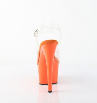 ADO708/C/OG oranžové sexy boty | ADORE-708 Pleaser - zezadu ADO708/C/OG oranžové sexy boty | ADORE-708 Pleaser - zezadu