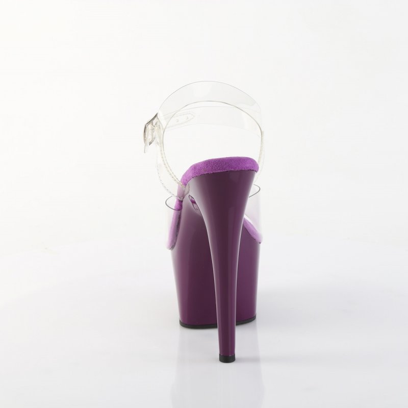 ADO708/C/PP fialové taneční sandály | ADORE-708 Pleaser - zezadu