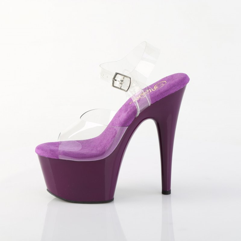 ADO708/C/PP fialové taneční sandály | ADORE-708 Pleaser - z vnitřku