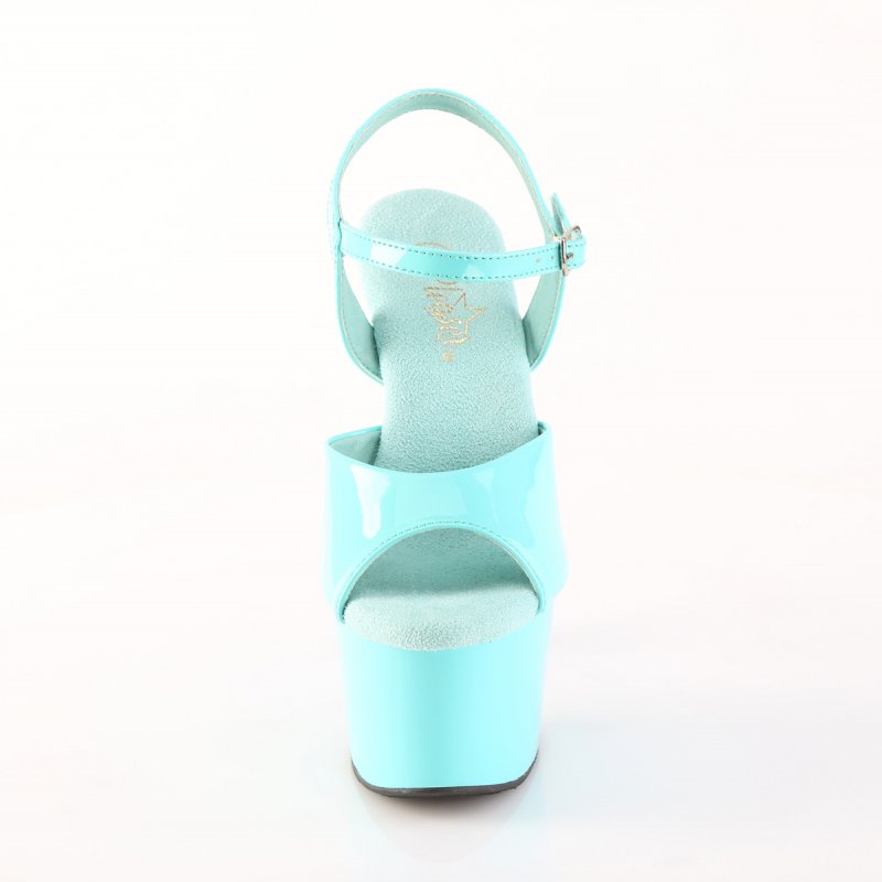 Azurové taneční sandály ADO709/AQ/M | ADORE-709 Pleaser - zepředu
