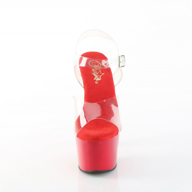 Červené taneční boty ADO708/C/R | ADORE-708 Pleaser - zepředu