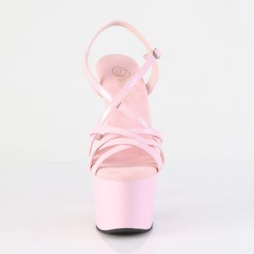 Růžové páskové boty na podpatku ADO713/BP/M Pleaser | ADORE-713 Pleaser - zepředu Růžové páskové boty na podpatku ADO713/BP/M Pleaser | ADORE-713 Pleaser - zepředu