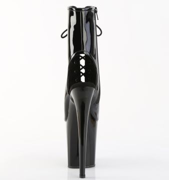 Černé go-go kozačky na extra podpatku FLAM1016/B/M | FLAMINGO-1016 Pleaser - zezadu