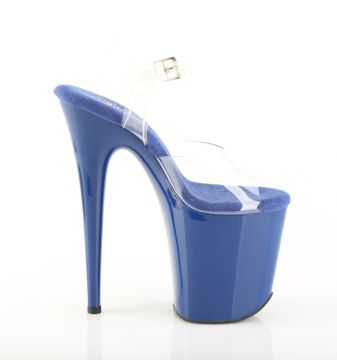 FLAM808/C-RYBL/RYBL modré sexy sandály | FLAMINGO-808 Pleaser - z vnějšku