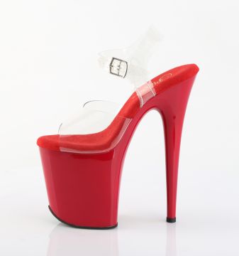 FLAM808/C/R červené sexy sandály | FLAMINGO-808 Pleaser - z vnitřku FLAM808/C/R červené sexy sandály | FLAMINGO-808 Pleaser - z vnitřku