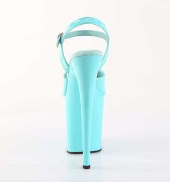 FLAM809/AQ/M azurové sexy boty | FLAMINGO-809 Pleaser - zezadu