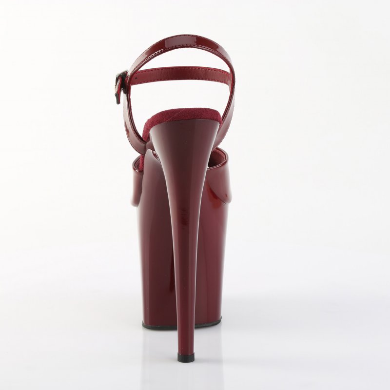 FLAM809/BY/M Rudé sexy sandály | FLAMINGO-809 Pleaser - zezadu
