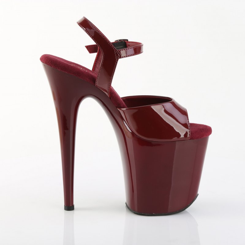 FLAM809/BY/M Rudé sexy sandály | FLAMINGO-809 Pleaser - z vnějšku