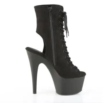 Černé semiš go-go kotníčkové kozačky ADO1016/BFS/M | ADORE-1016 Pleaser - z vnějšku