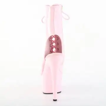 Růžové go-go kotníčkové kozačky ADO1016/BP/M | ADORE-1016 Pleaser - zezadu