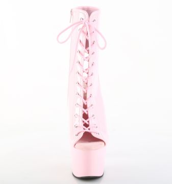 Růžové go-go kotníčkové kozačky ADO1016/BP/M | ADORE-1016 Pleaser - zepředu
