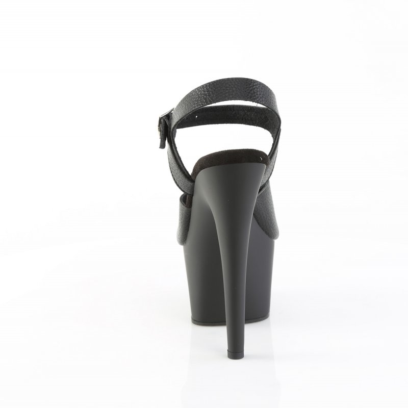 Černé sandály Pleaser ADO708UL/BPU/M | ADORE-708UL Pleaser - zezadu
