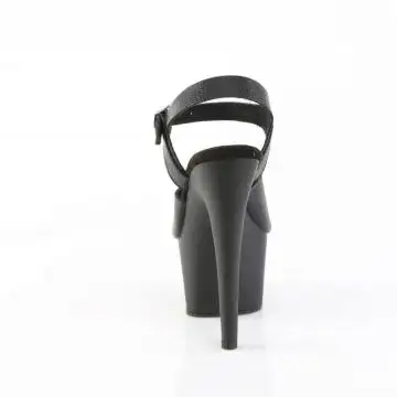 Černé sandály Pleaser ADO708UL/BPU/M | ADORE-708UL Pleaser - zezadu