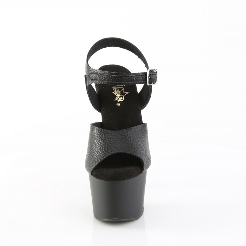 Černé sandály Pleaser ADO708UL/BPU/M | ADORE-708UL Pleaser - zepředu