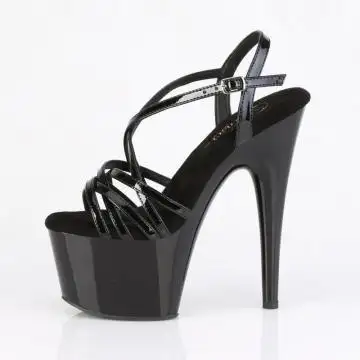 Černé páskové boty na podpatku ADO713/B/M Pleaser | ADORE-713 Pleaser - z vnitřku