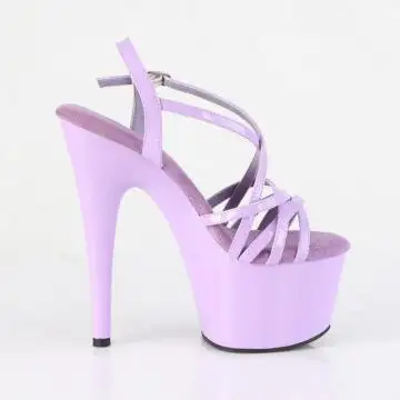 Levandulové páskové boty na podpatku ADO713/LV/M Pleaser | ADORE-713 Pleaser - z vnějšku