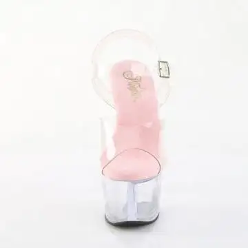 SKY308/C-BP/C průhledné sexy boty | SKY-308 Pleaser - zepředu